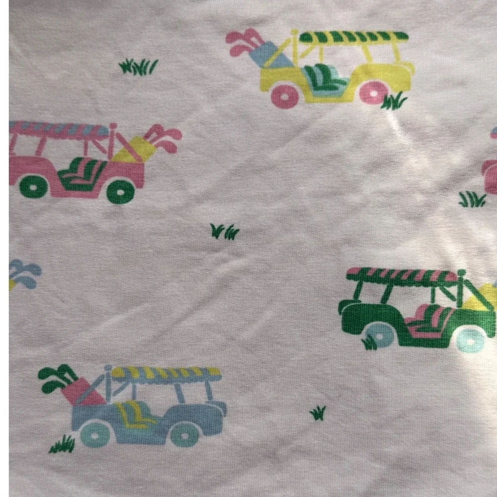Beaufort Bonnet Company Golf Buggy Cart Sweatshirt Girls Size 10 Pink Preppy Top